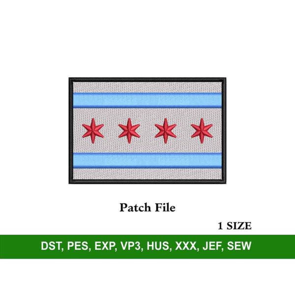 Chicago Flag Patch